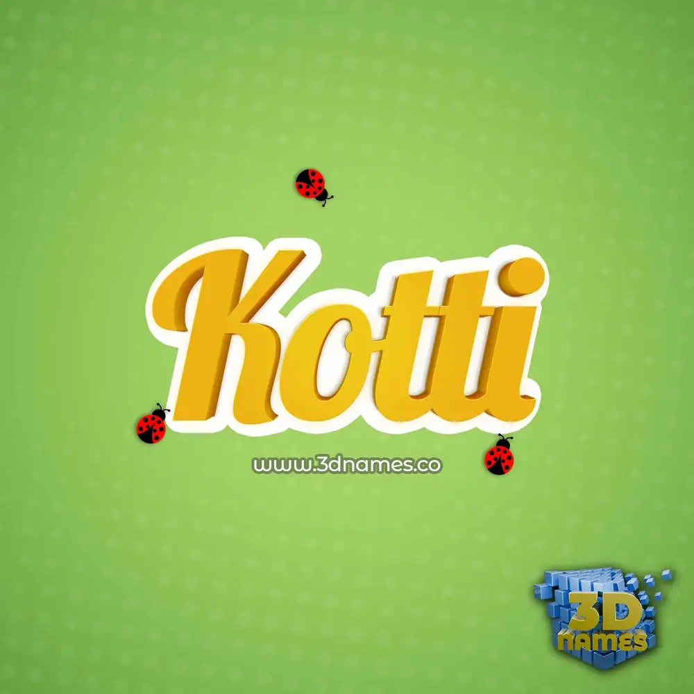 kotti in Ladybugs style - 3D name wallpaper