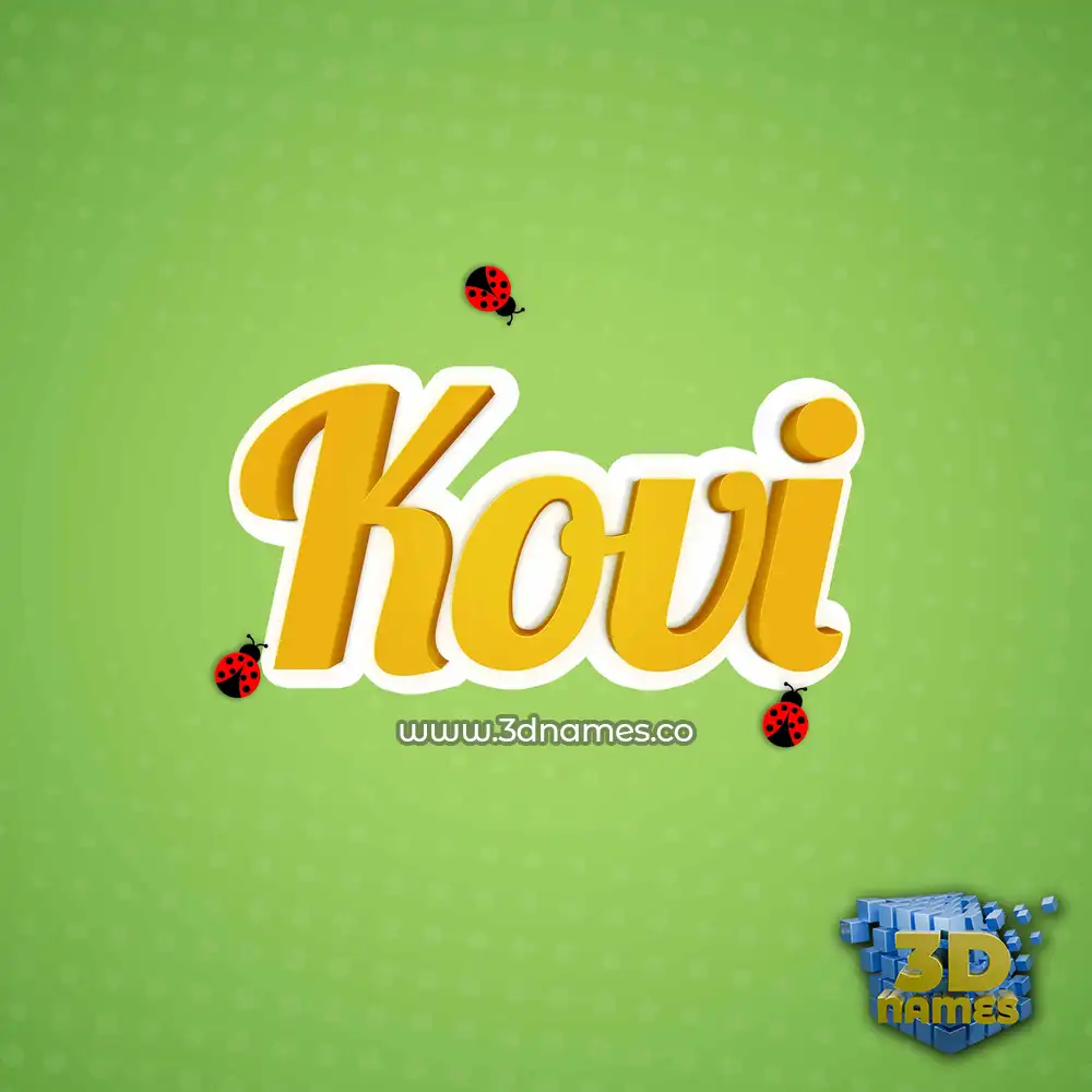 kovi in Ladybugs style - 3D name wallpaper