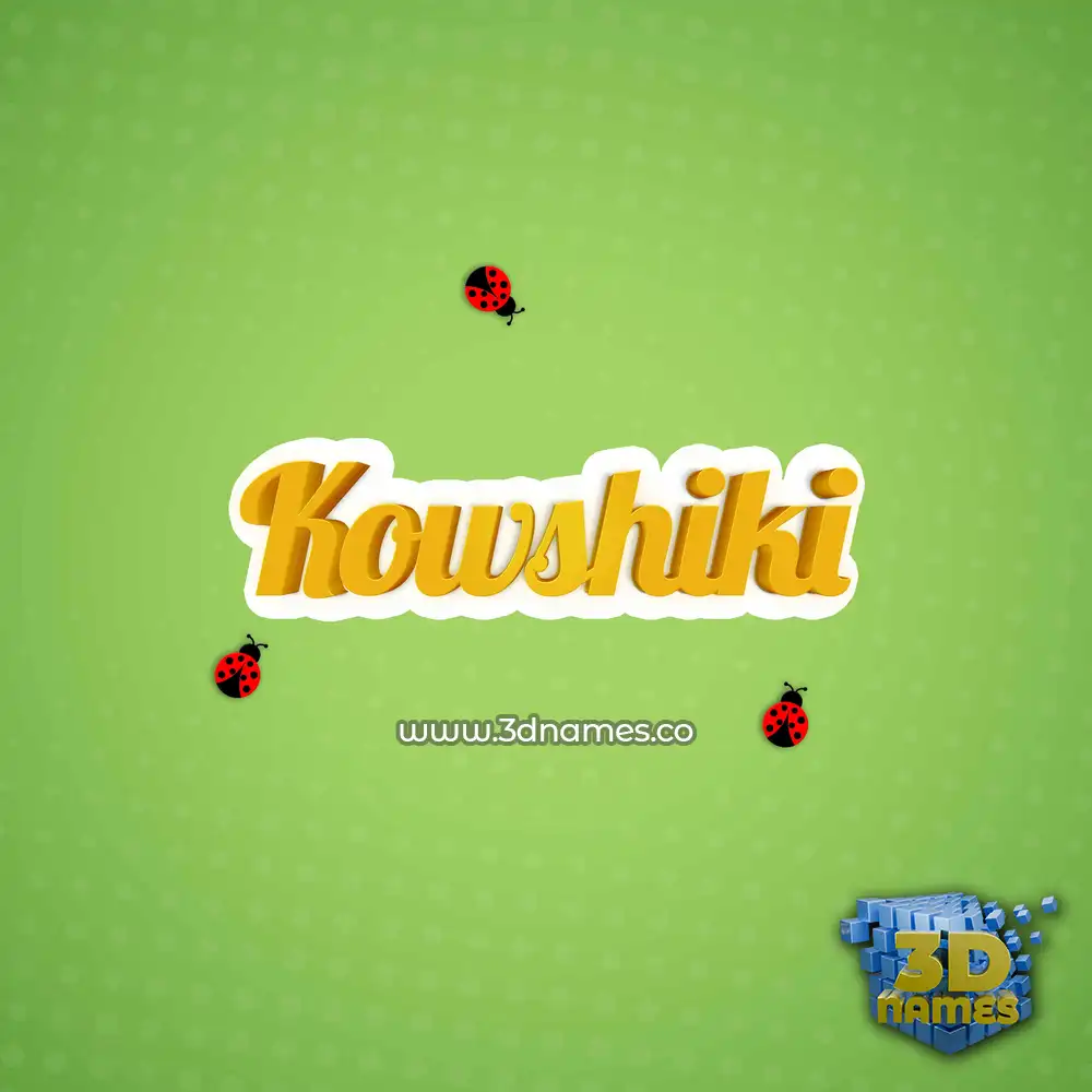 kowshiki in Ladybugs style - 3D name wallpaper