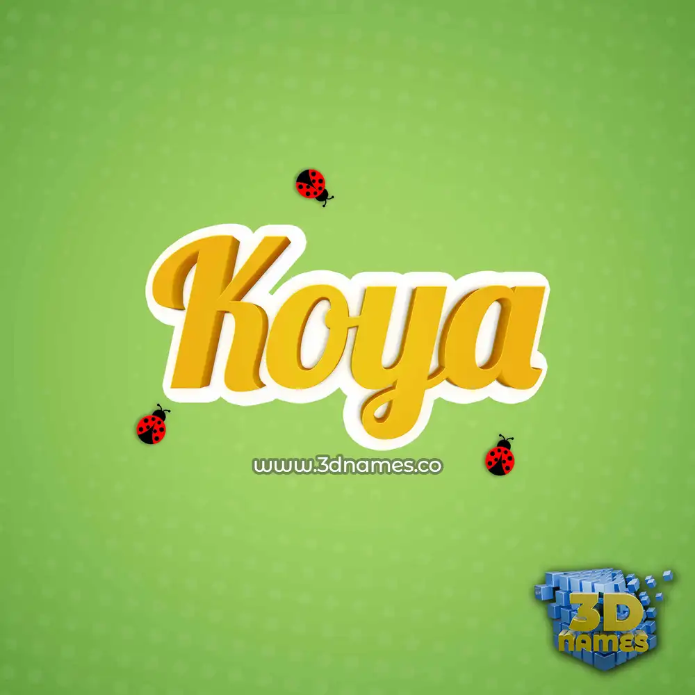 koya in Ladybugs style - 3D name wallpaper