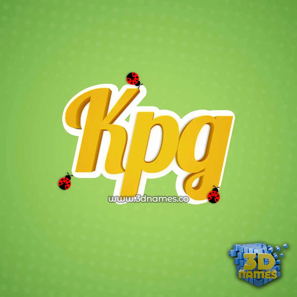 kpg in Ladybugs style - 3D name wallpaper