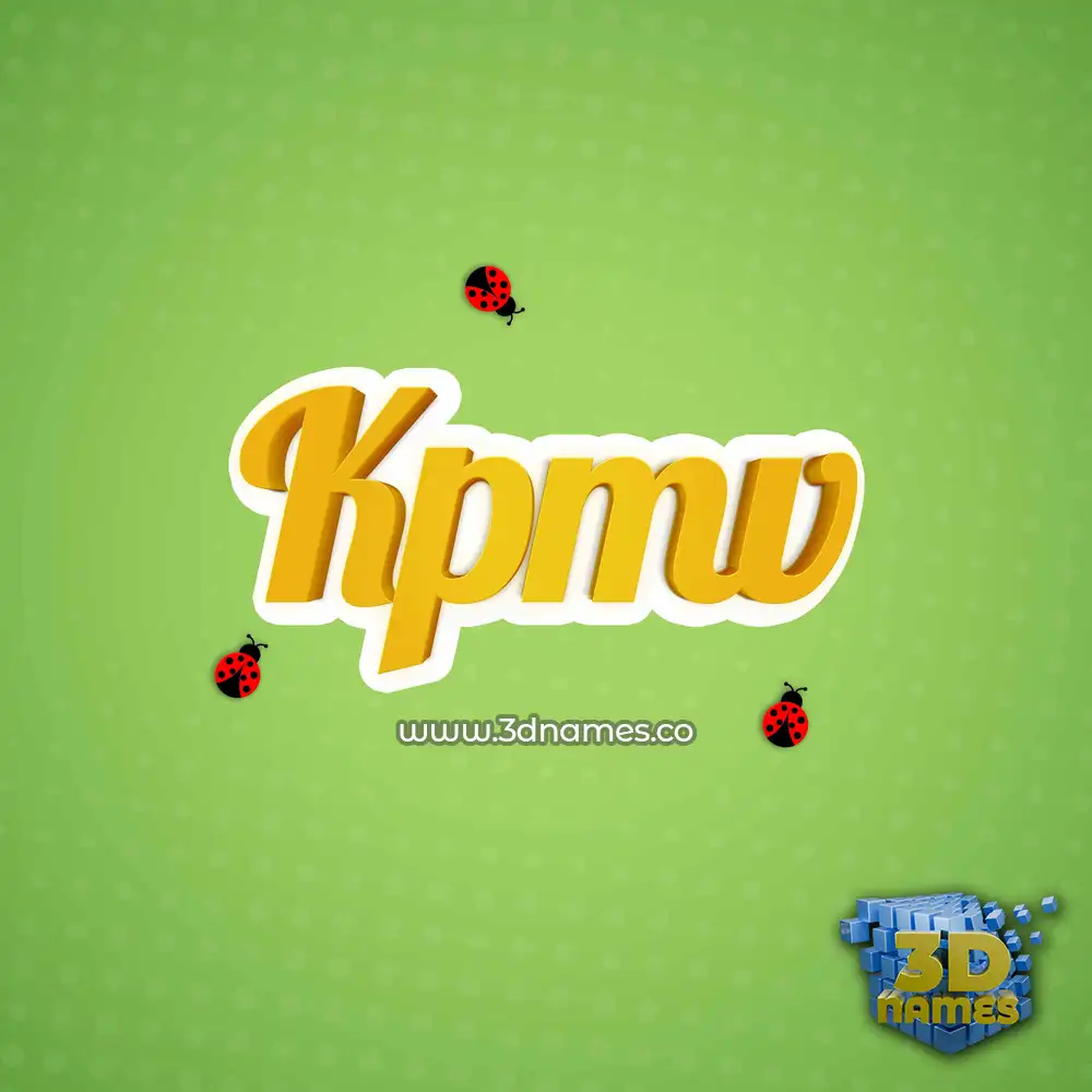 kpmv in Ladybugs style - 3D name wallpaper