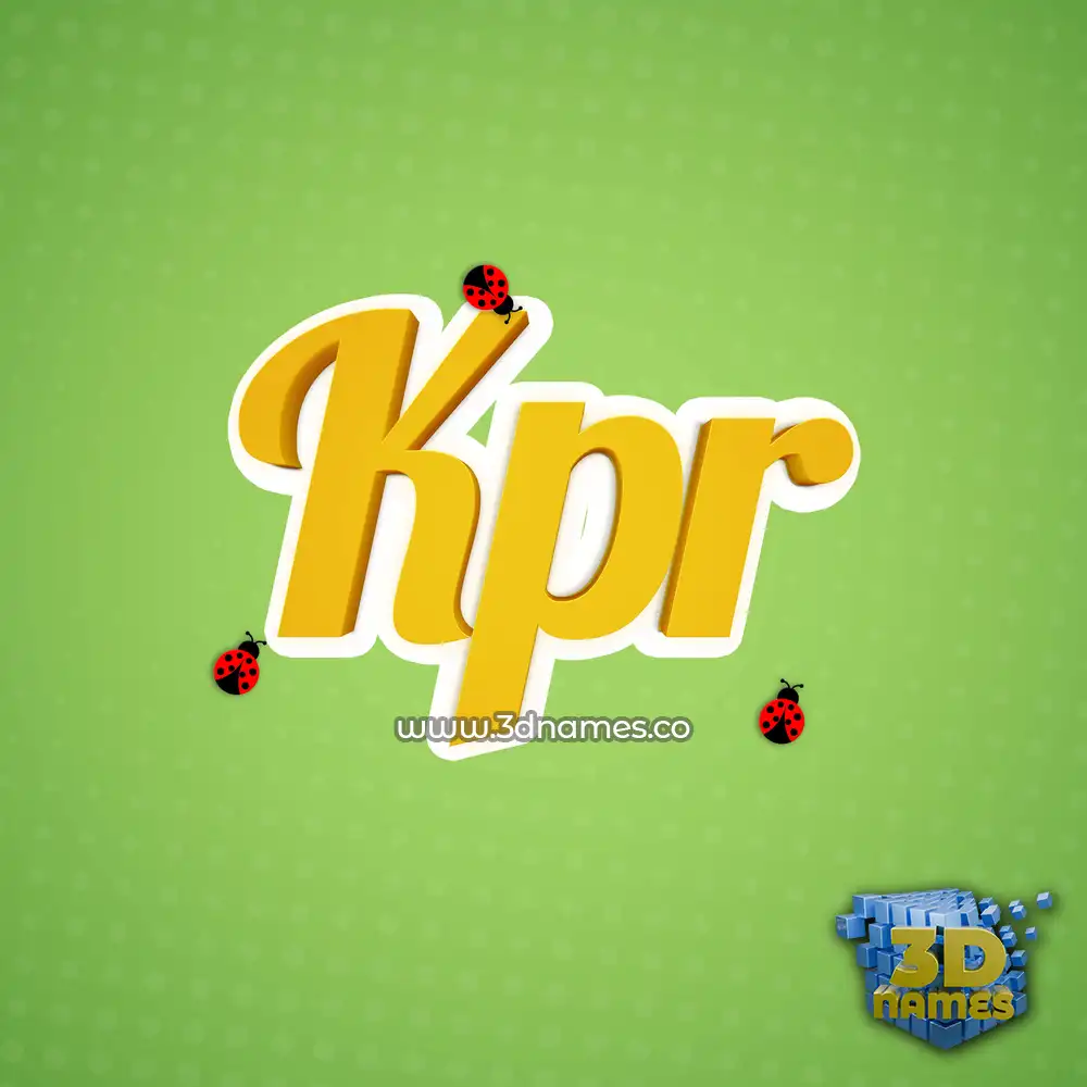 kpr in Ladybugs style - 3D name wallpaper