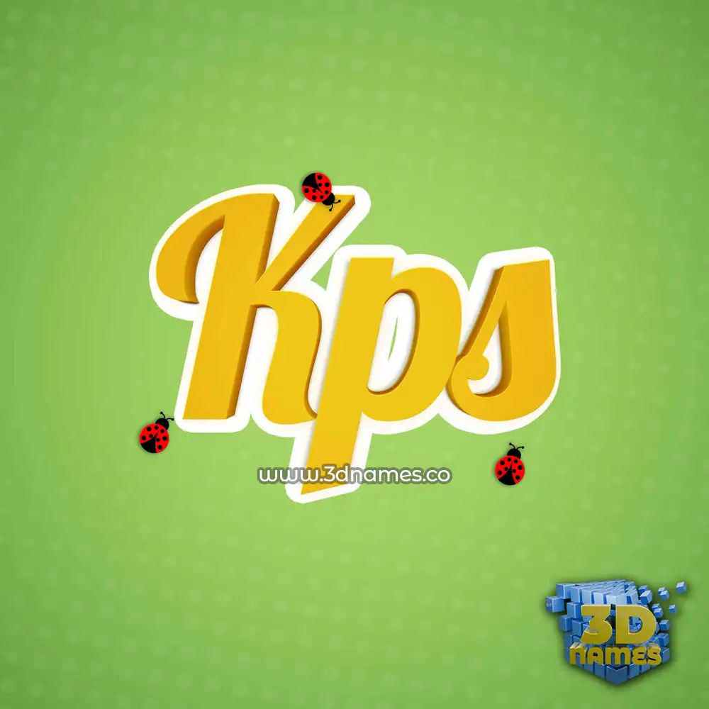 kps in Ladybugs style - 3D name wallpaper