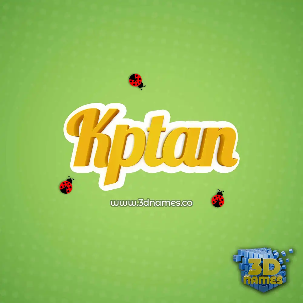 kptan in Ladybugs style - 3D name wallpaper
