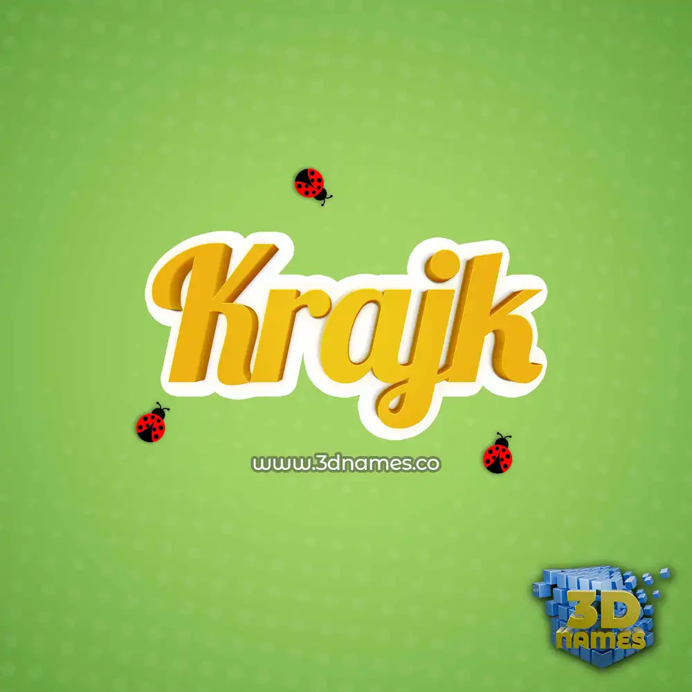 krajk in Ladybugs style - 3D name wallpaper