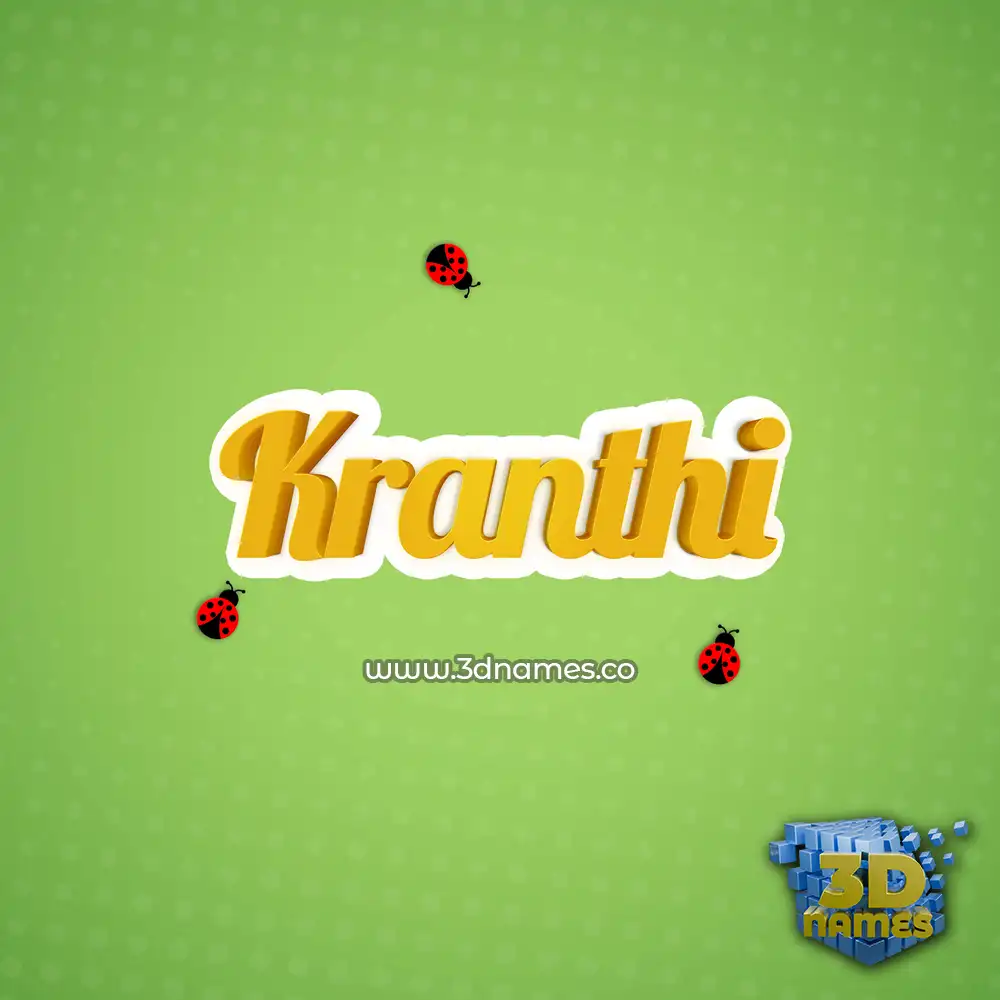 kranthi in Ladybugs style - 3D name wallpaper