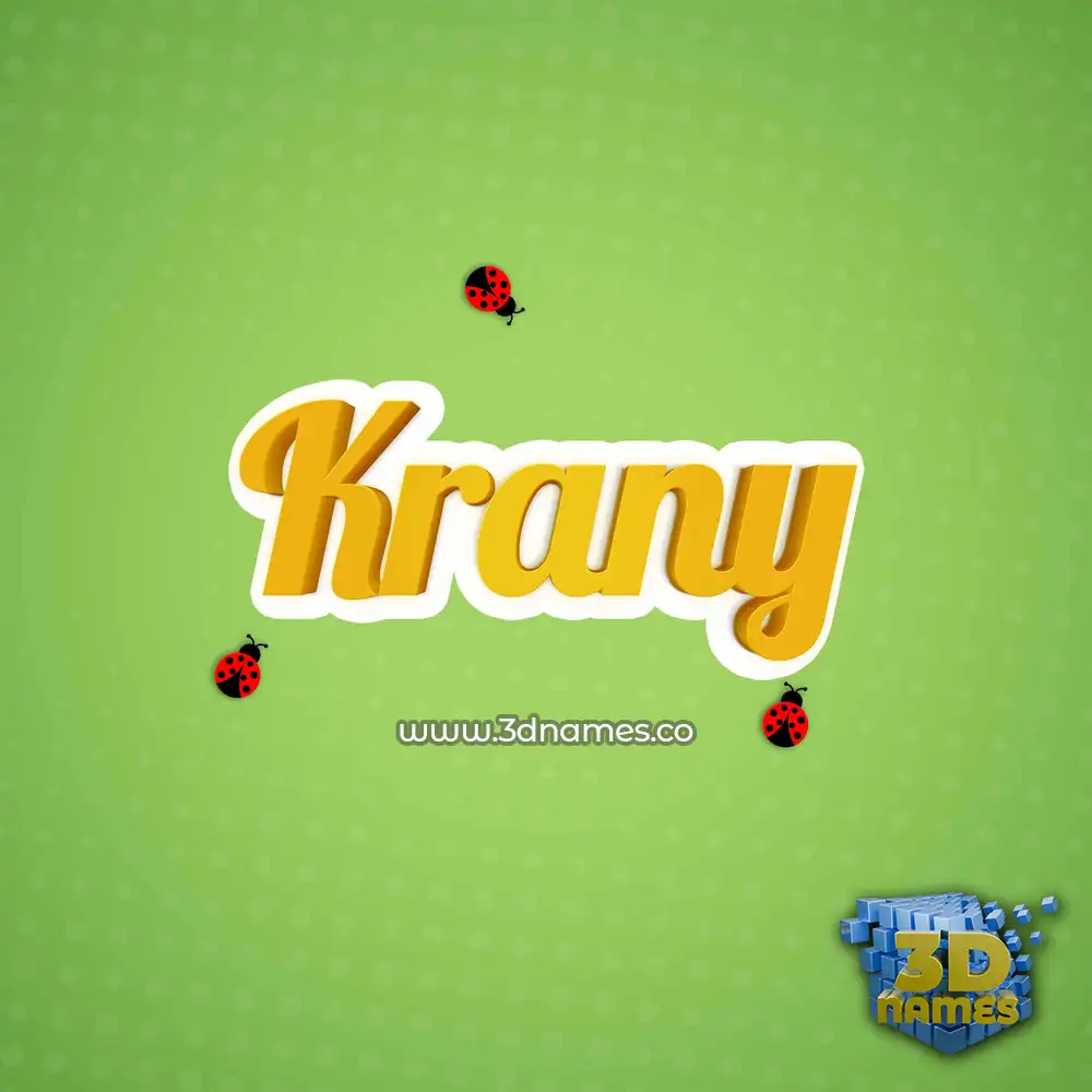 krany in Ladybugs style - 3D name wallpaper