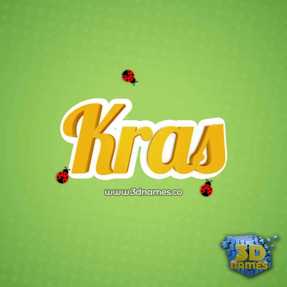 kras in Ladybugs style - 3D name wallpaper