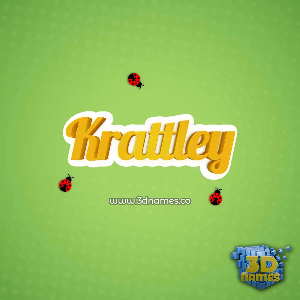 krattley in Ladybugs style - 3D name wallpaper