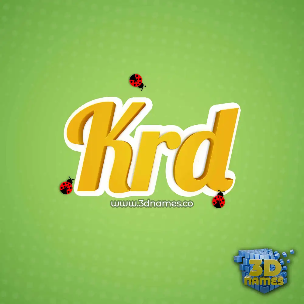 krd in Ladybugs style - 3D name wallpaper