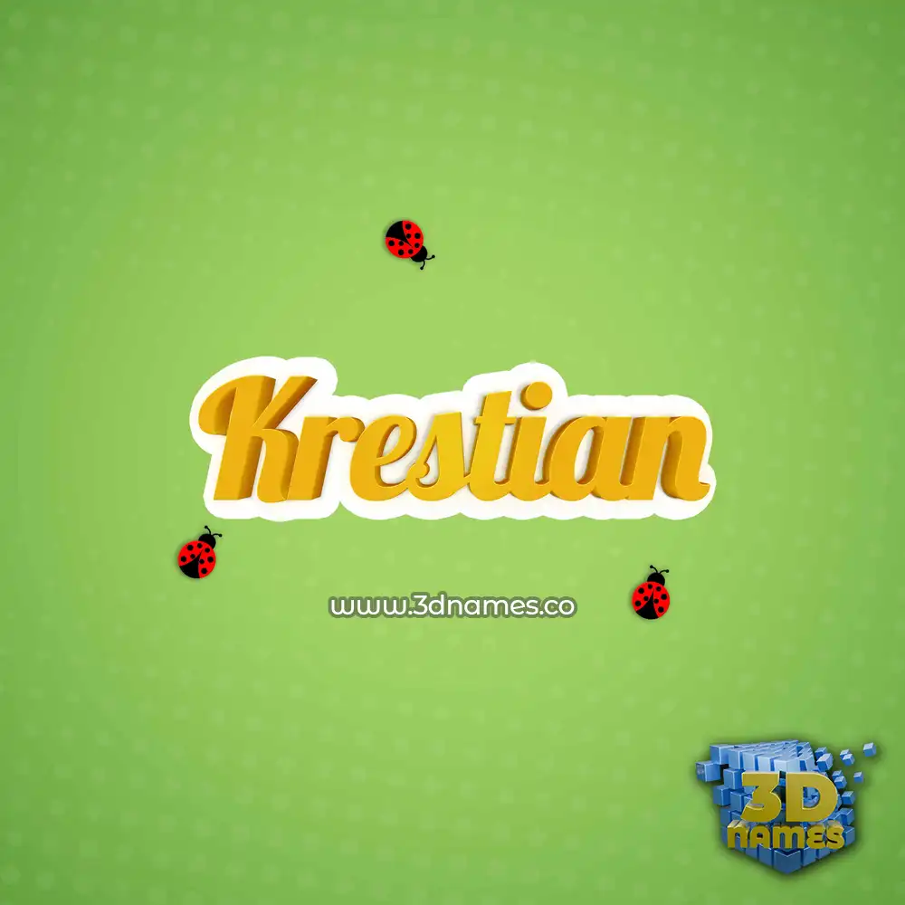 krestian in Ladybugs style - 3D name wallpaper