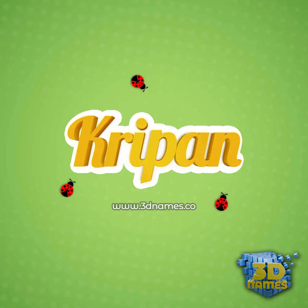 kripan in Ladybugs style - 3D name wallpaper