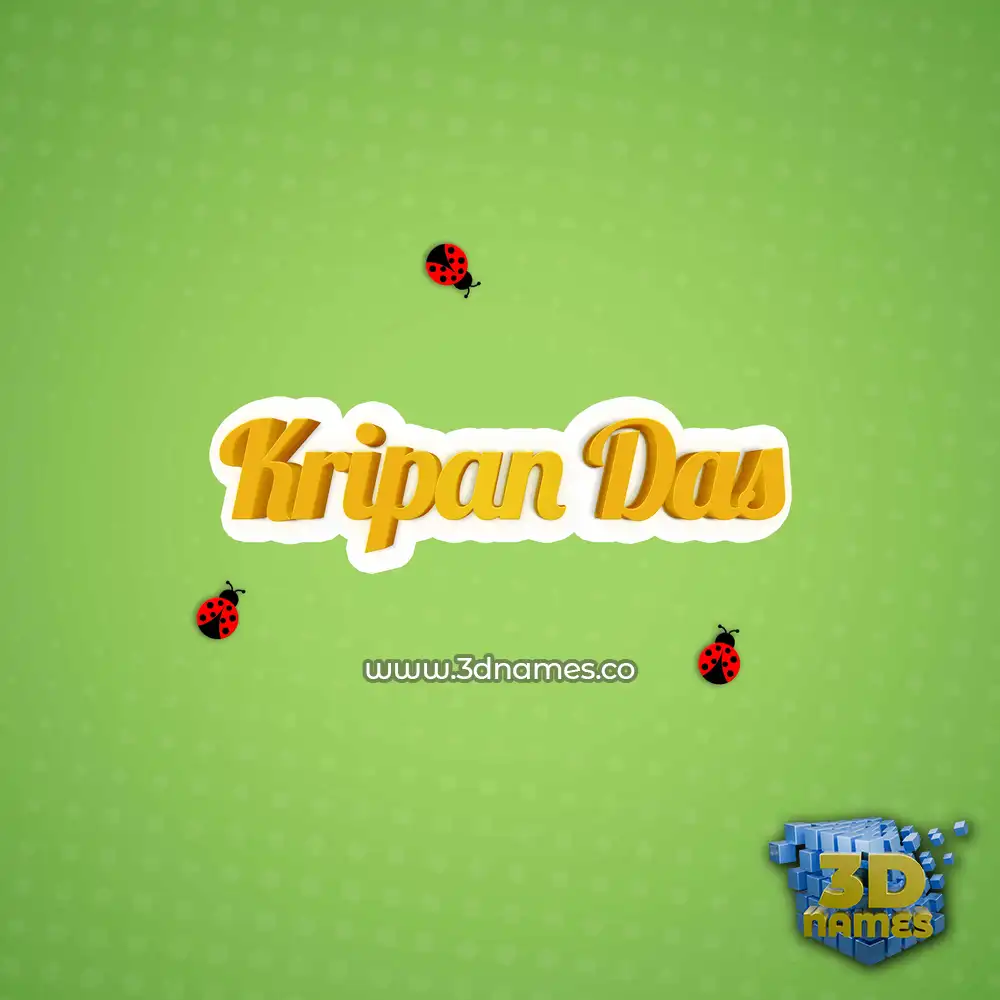 kripan das in Ladybugs style - 3D name wallpaper