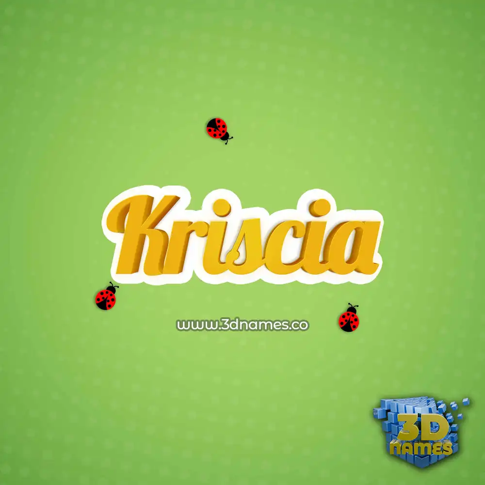 kriscia in Ladybugs style - 3D name wallpaper