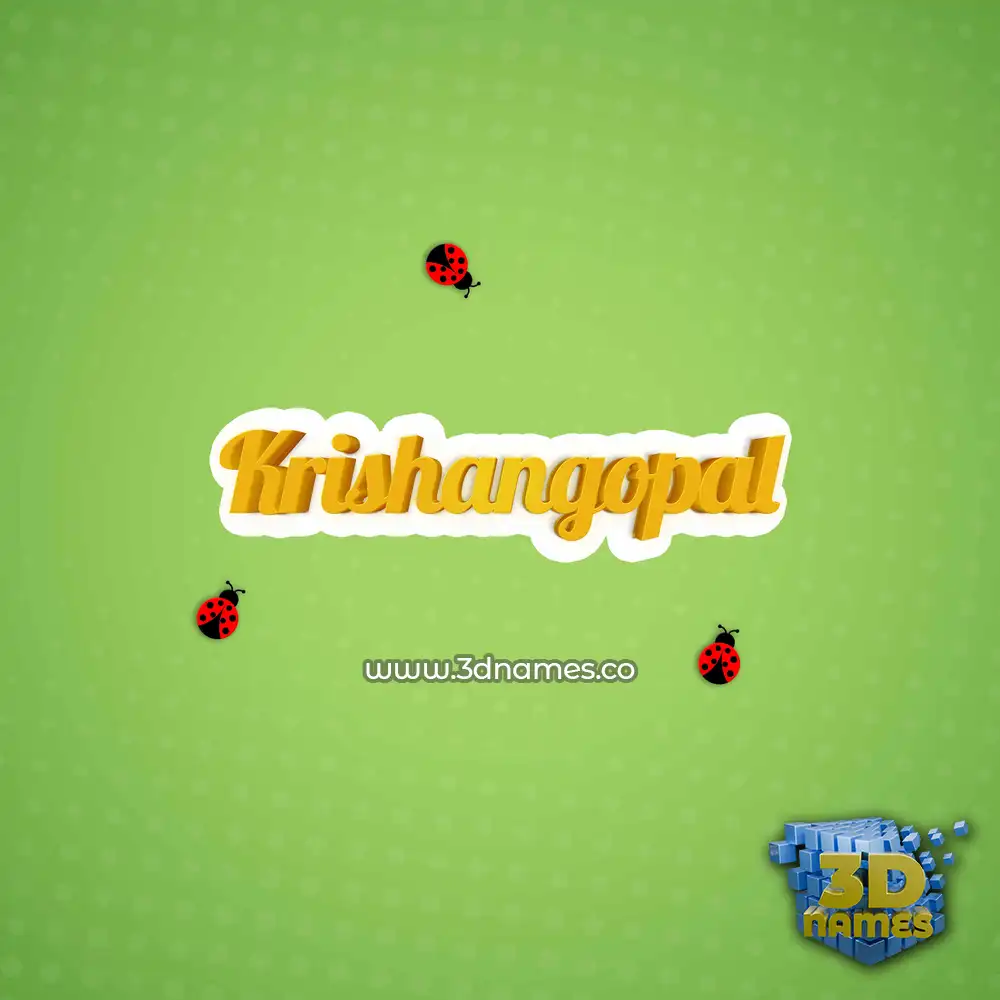 krishangopal in Ladybugs style - 3D name wallpaper