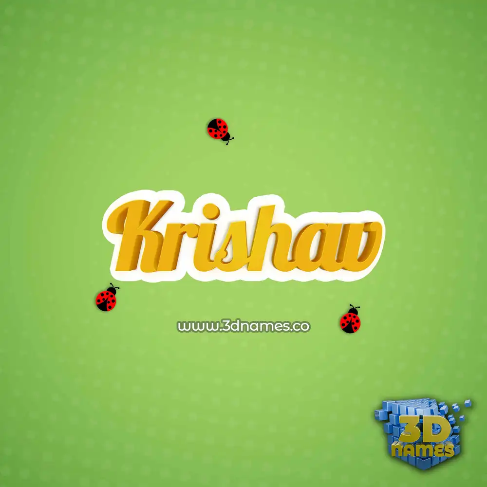 krishav in Ladybugs style - 3D name wallpaper