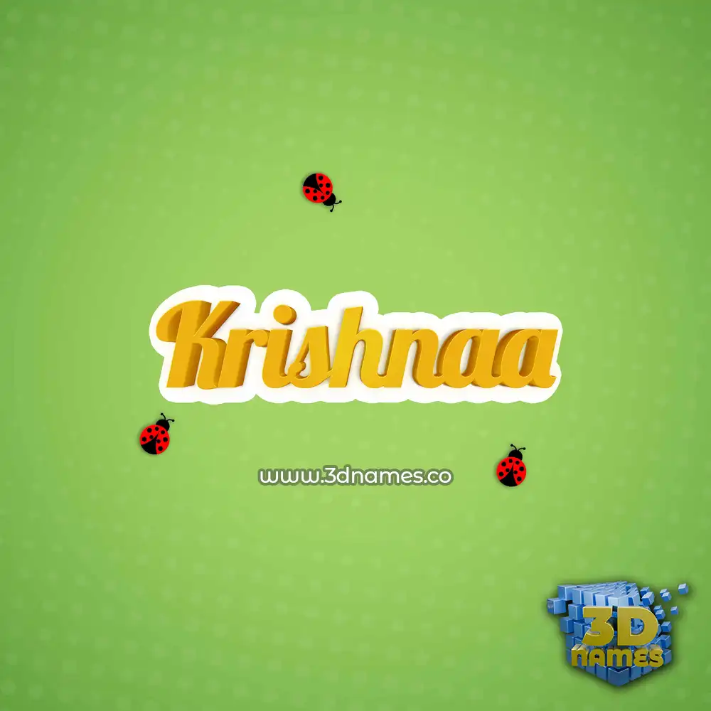 krishnaa in Ladybugs style - 3D name wallpaper