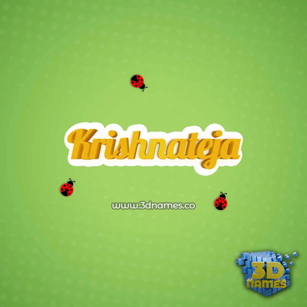 krishnateja in Ladybugs style - 3D name wallpaper