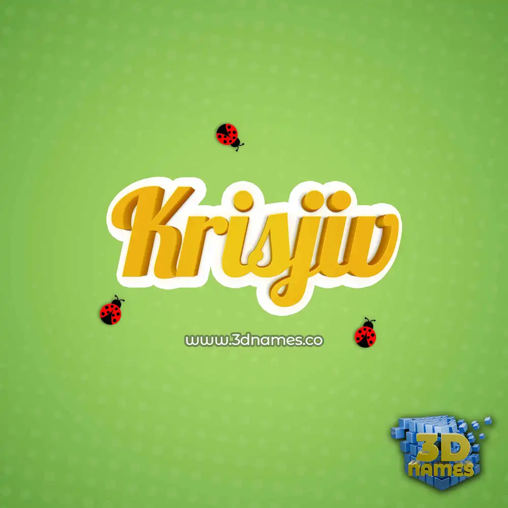 krisjiv in Ladybugs style - 3D name wallpaper