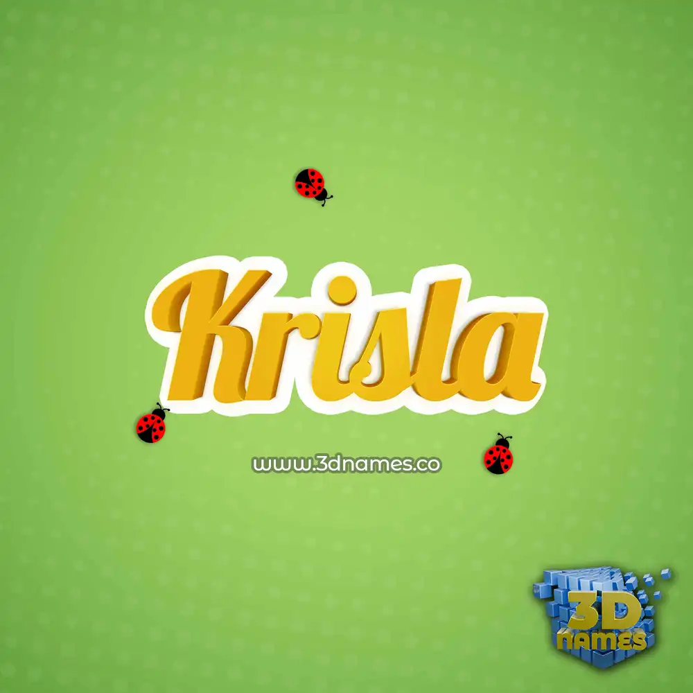krisla in Ladybugs style - 3D name wallpaper