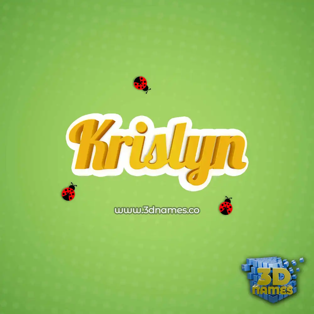 krislyn in Ladybugs style - 3D name wallpaper