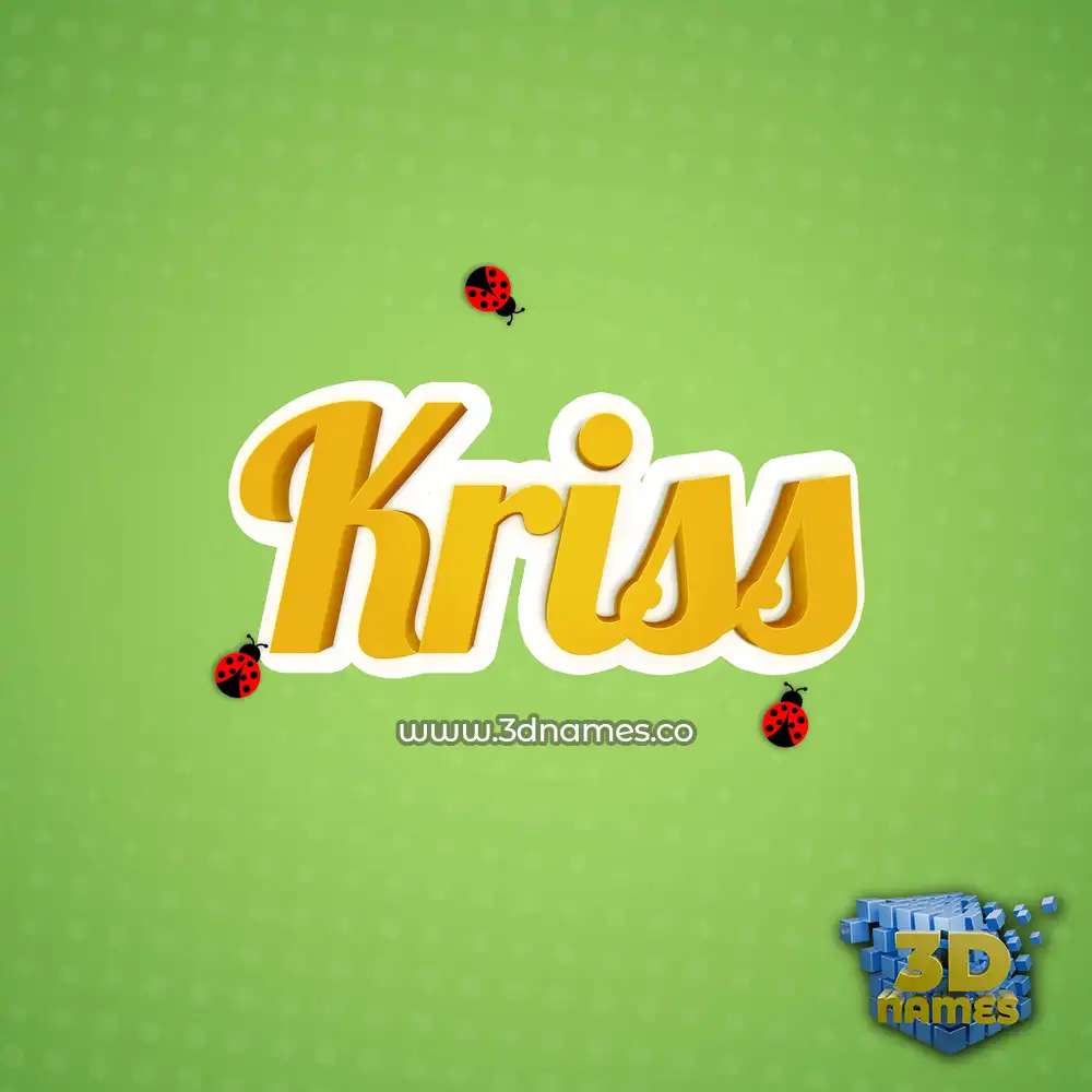 kriss in Ladybugs style - 3D name wallpaper