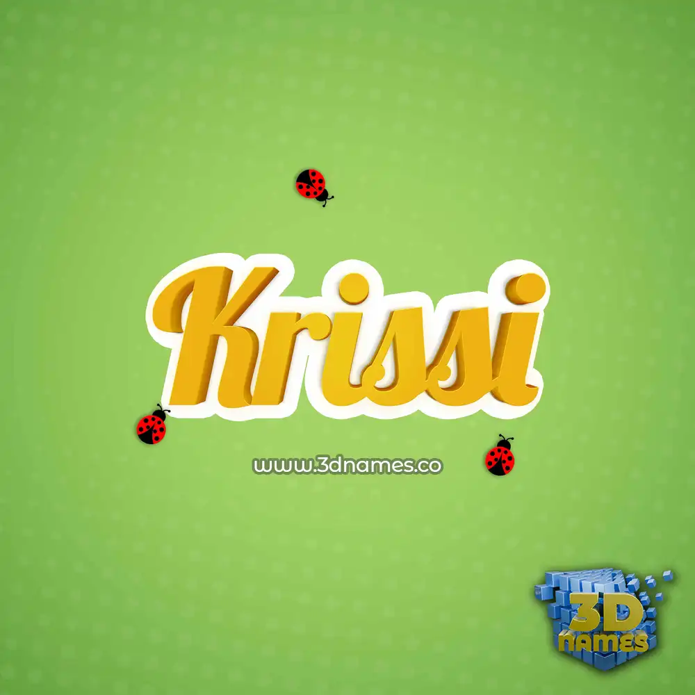 krissi in Ladybugs style - 3D name wallpaper