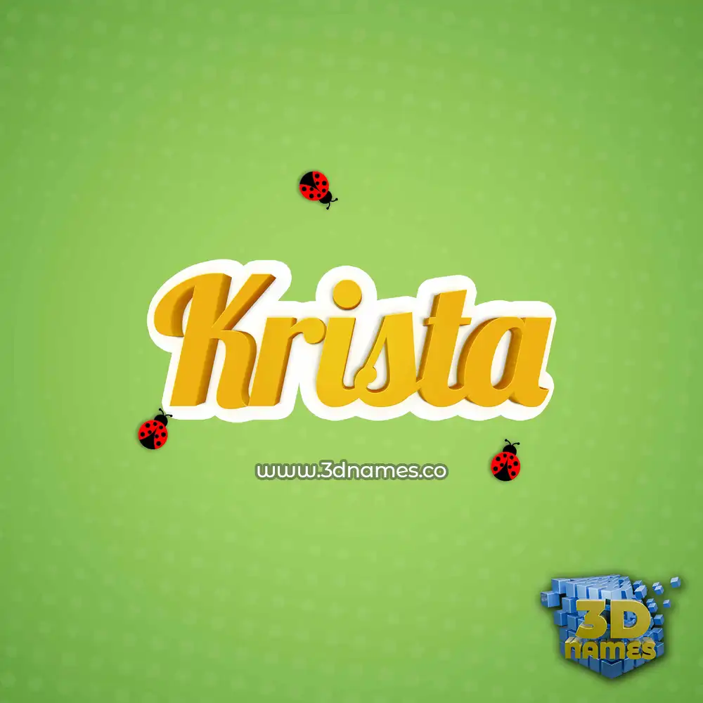krista in Ladybugs style - 3D name wallpaper