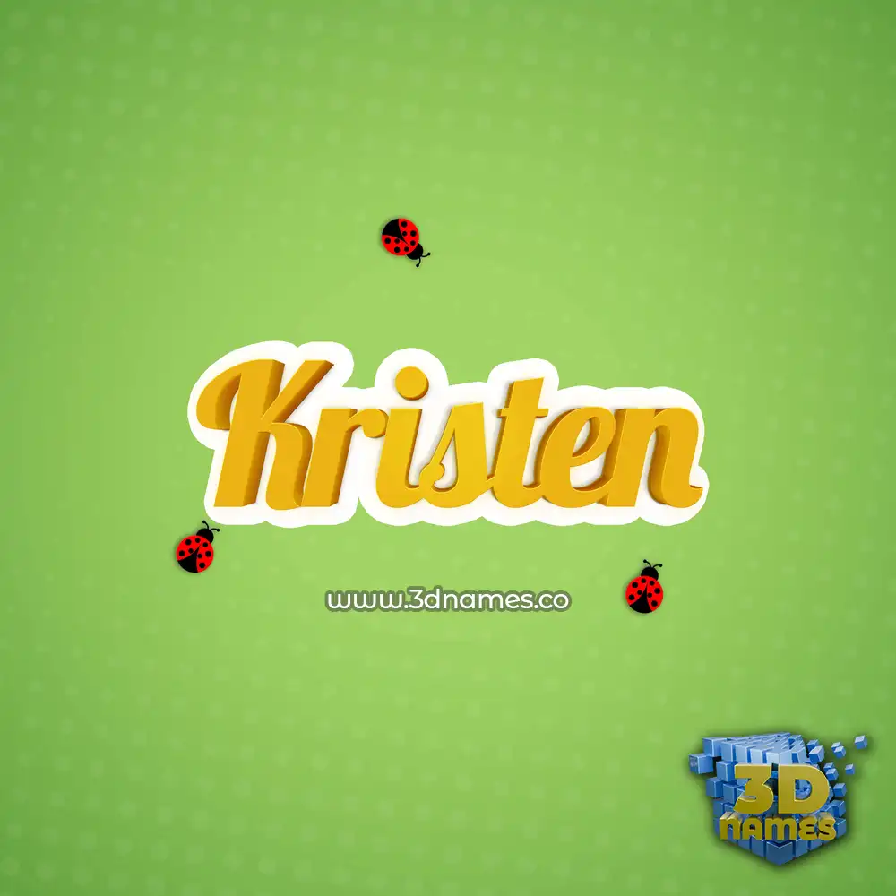 kristen in Ladybugs style - 3D name wallpaper