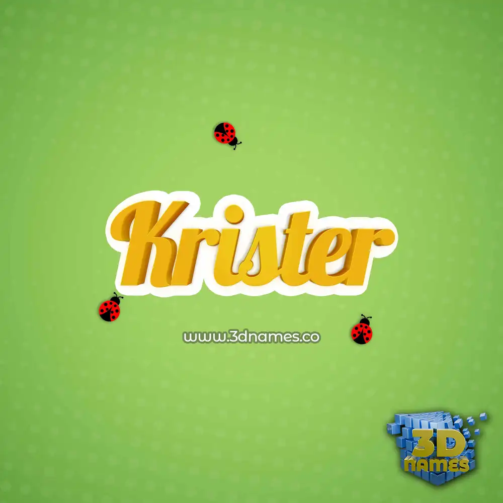 krister in Ladybugs style - 3D name wallpaper