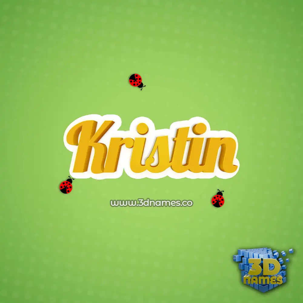 kristin in Ladybugs style - 3D name wallpaper