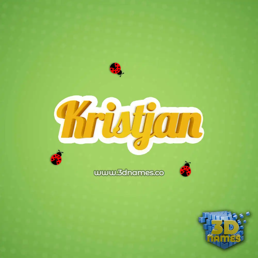 kristjan in Ladybugs style - 3D name wallpaper