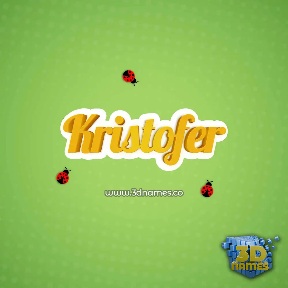 kristofer in Ladybugs style - 3D name wallpaper