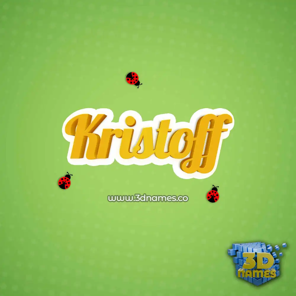 kristoff in Ladybugs style - 3D name wallpaper