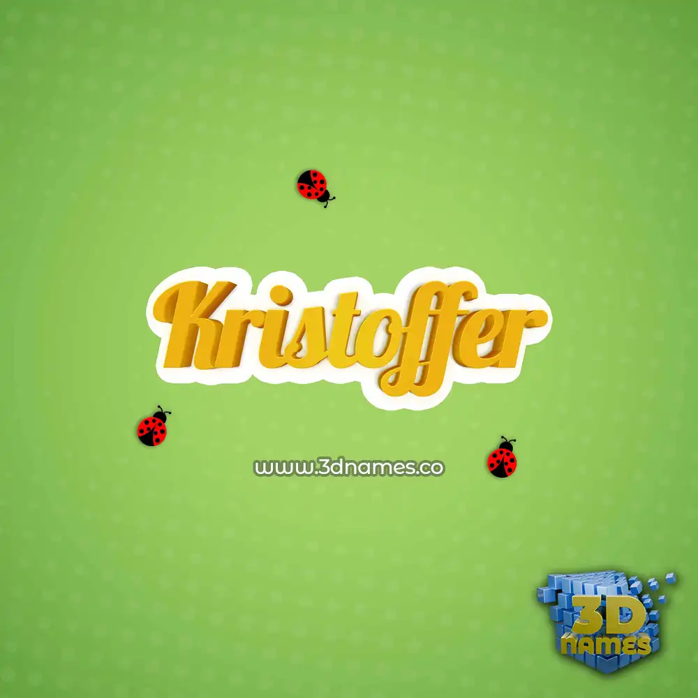 kristoffer in Ladybugs style - 3D name wallpaper
