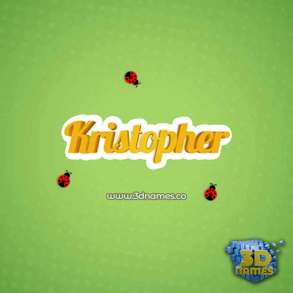 kristopher in Ladybugs style - 3D name wallpaper