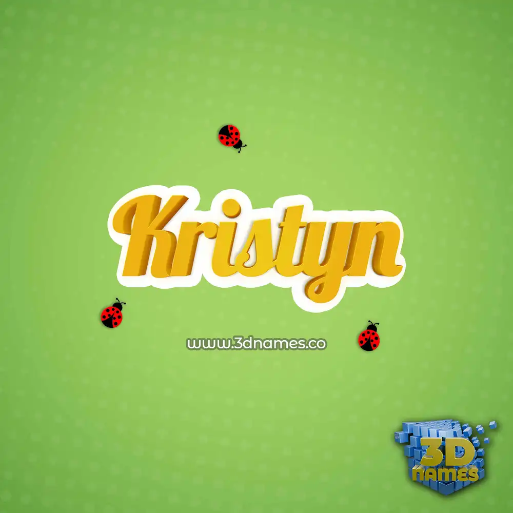kristyn in Ladybugs style - 3D name wallpaper