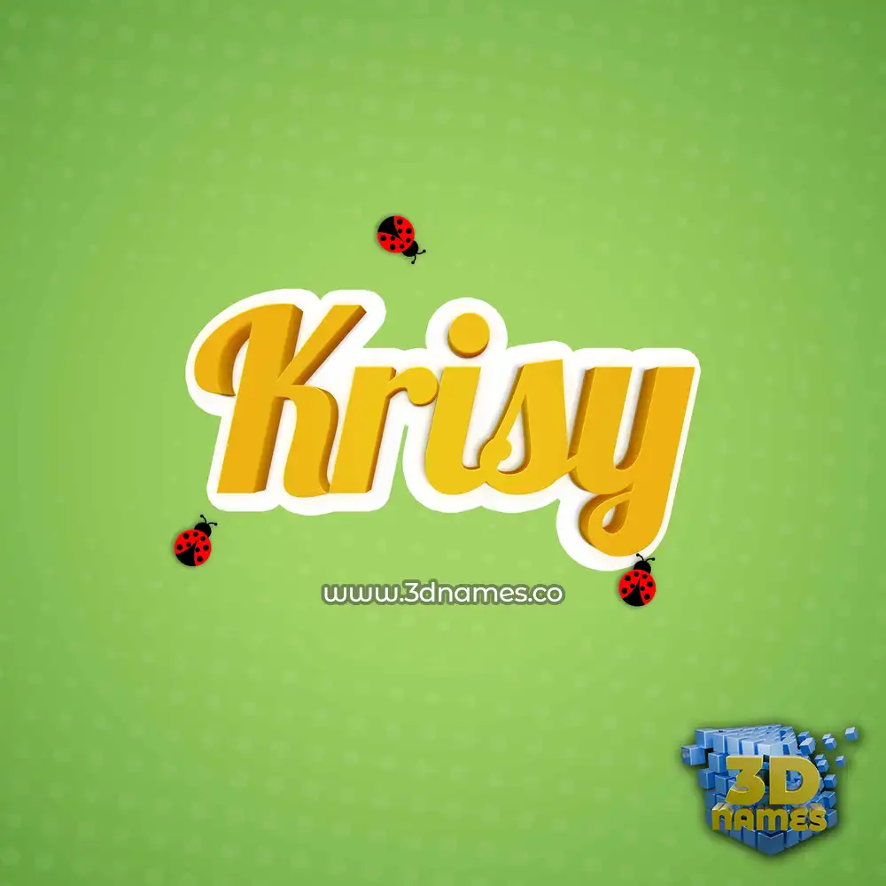 krisy in Ladybugs style - 3D name wallpaper