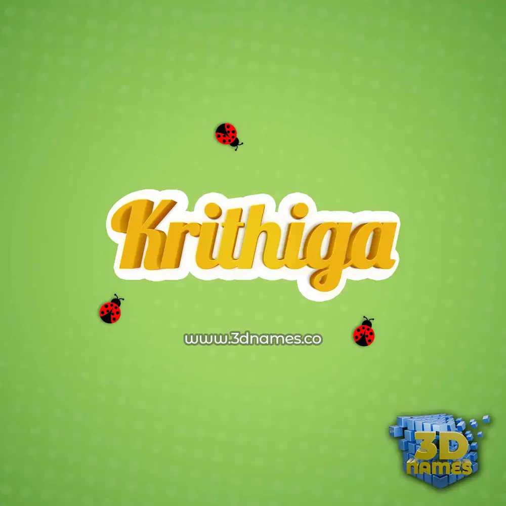 krithiga in Ladybugs style - 3D name wallpaper