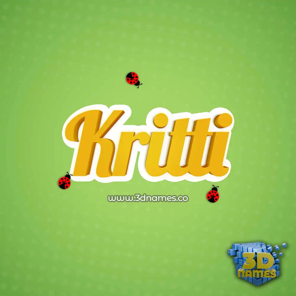 kritti in Ladybugs style - 3D name wallpaper