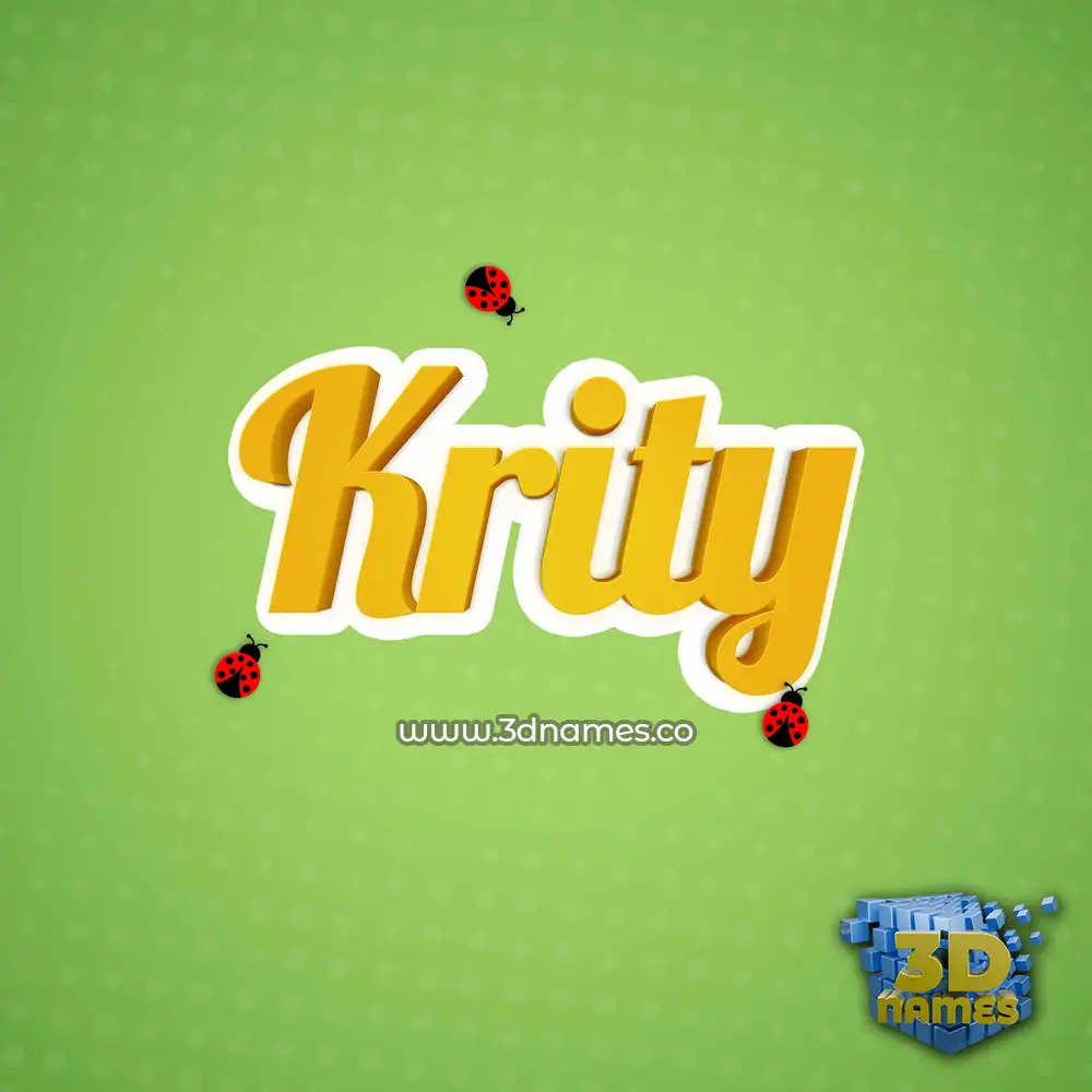 krity in Ladybugs style - 3D name wallpaper
