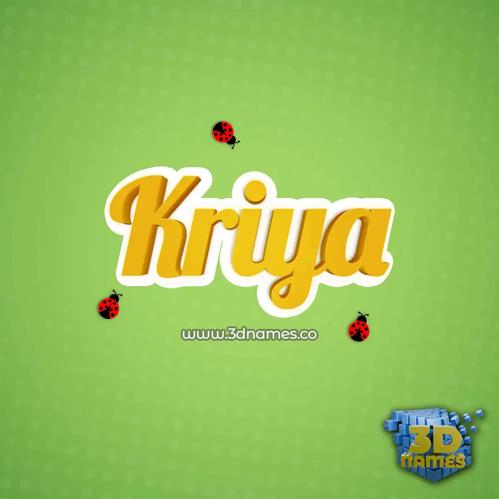 kriya in Ladybugs style - 3D name wallpaper
