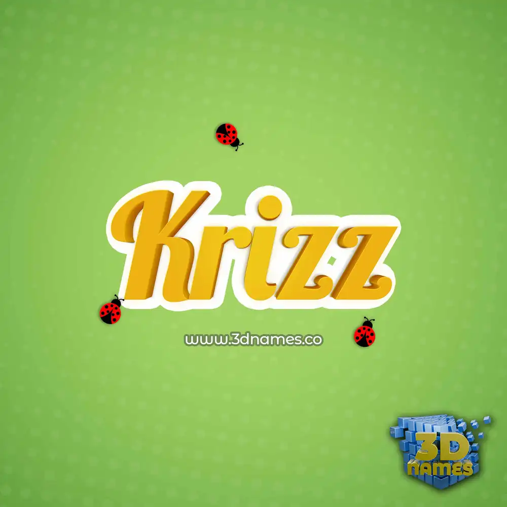 krizz in Ladybugs style - 3D name wallpaper