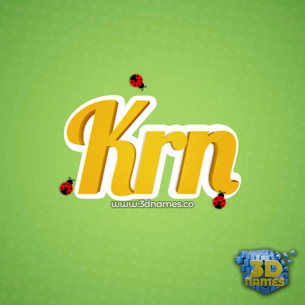 krn in Ladybugs style - 3D name wallpaper
