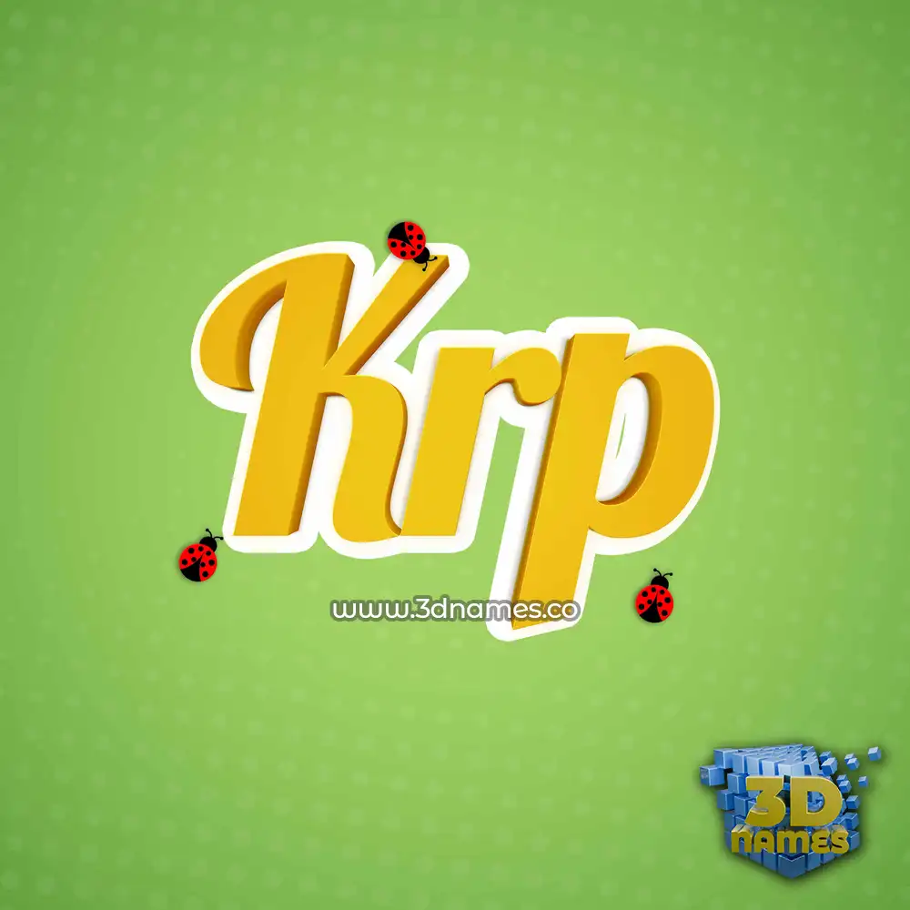 krp in Ladybugs style - 3D name wallpaper
