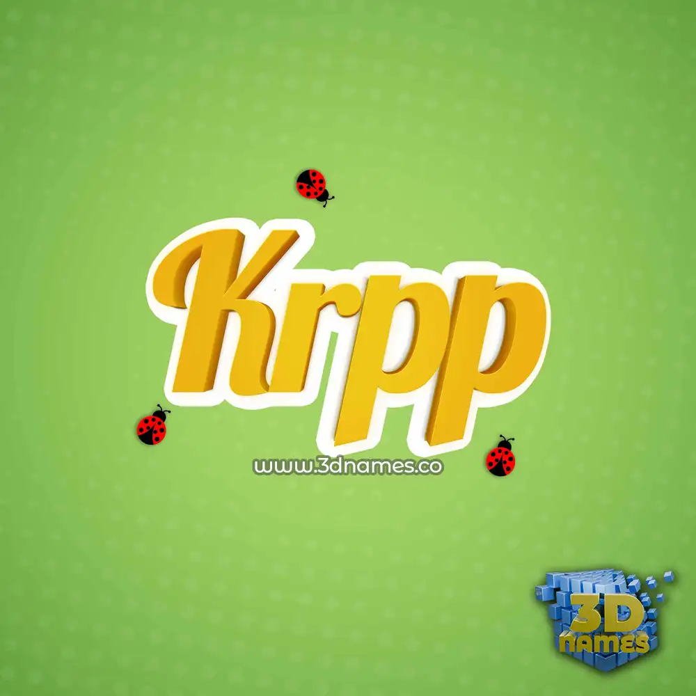 krpp in Ladybugs style - 3D name wallpaper