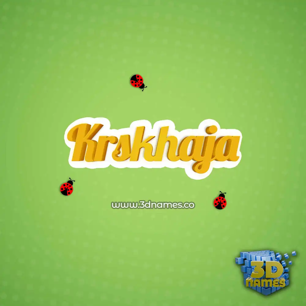 krskhaja in Ladybugs style - 3D name wallpaper