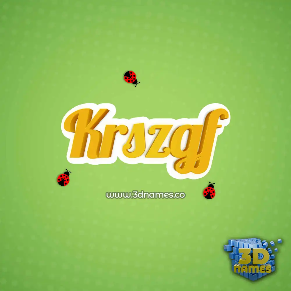 krszgf in Ladybugs style - 3D name wallpaper