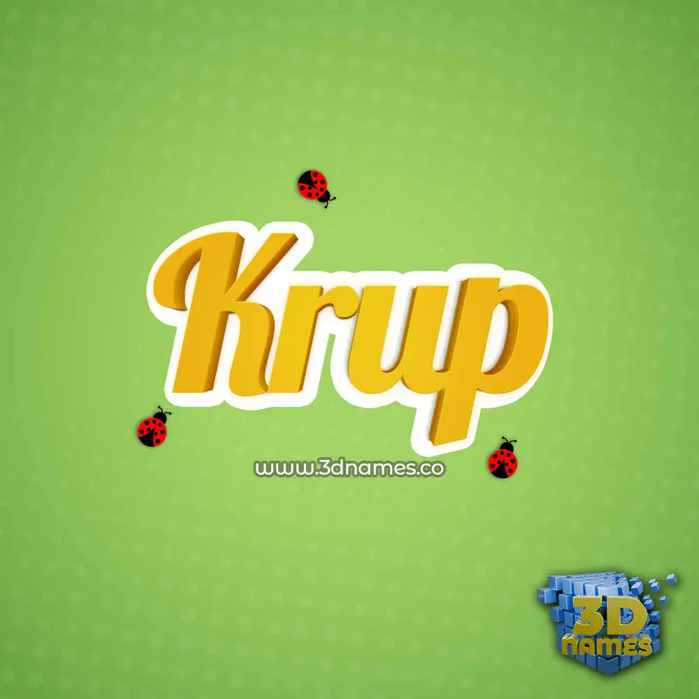 krup in Ladybugs style - 3D name wallpaper